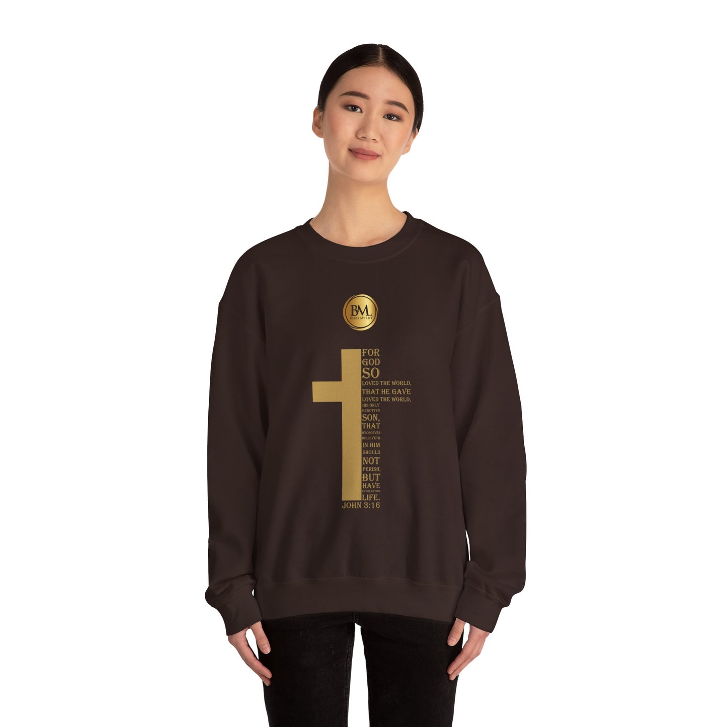 Christian T-shirt | John 3:16 Crewneck Sweatshirt | Bless My Life ®