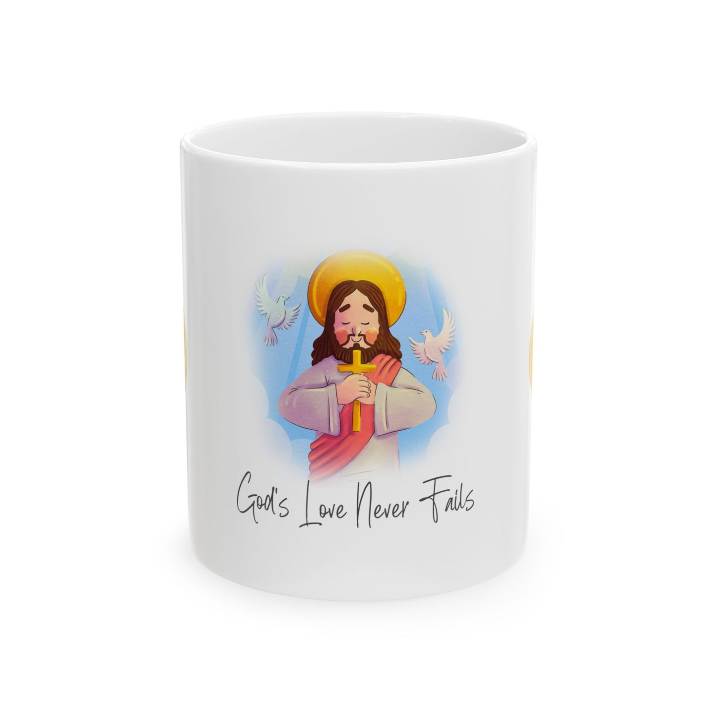 God’s Love Never Fails - Inspirational Kids' Ceramic Mug