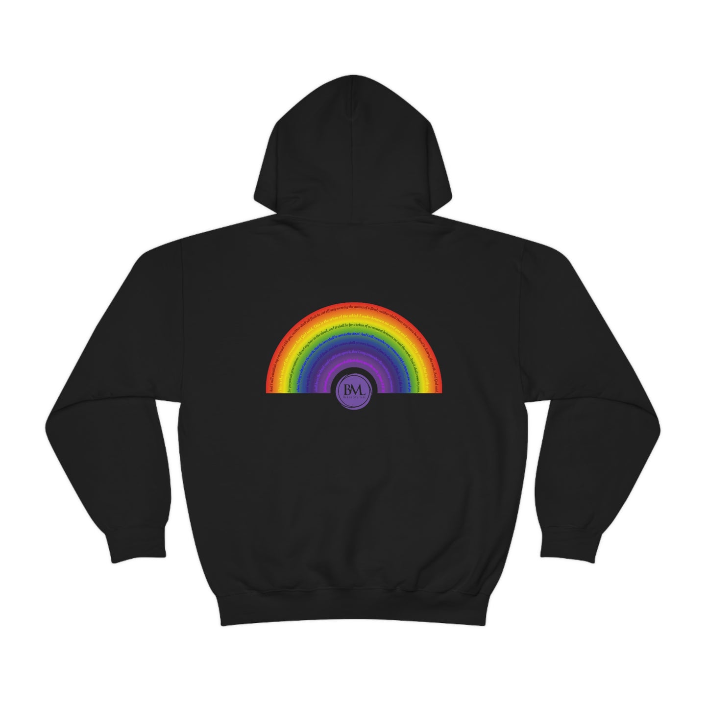 God's covenant in Biblical Scripture & in the form of His bow, A Worldwide Favorite Covenant seeing in the sky by Billions! Unisex Heavy Blend™ Hooded Sweatshirt