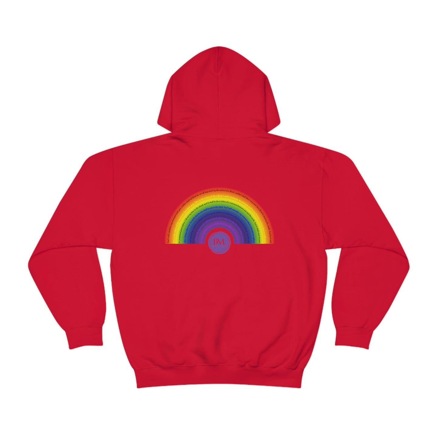 God's covenant in Biblical Scripture & in the form of His bow, A Worldwide Favorite Covenant seeing in the sky by Billions! Unisex Heavy Blend™ Hooded Sweatshirt