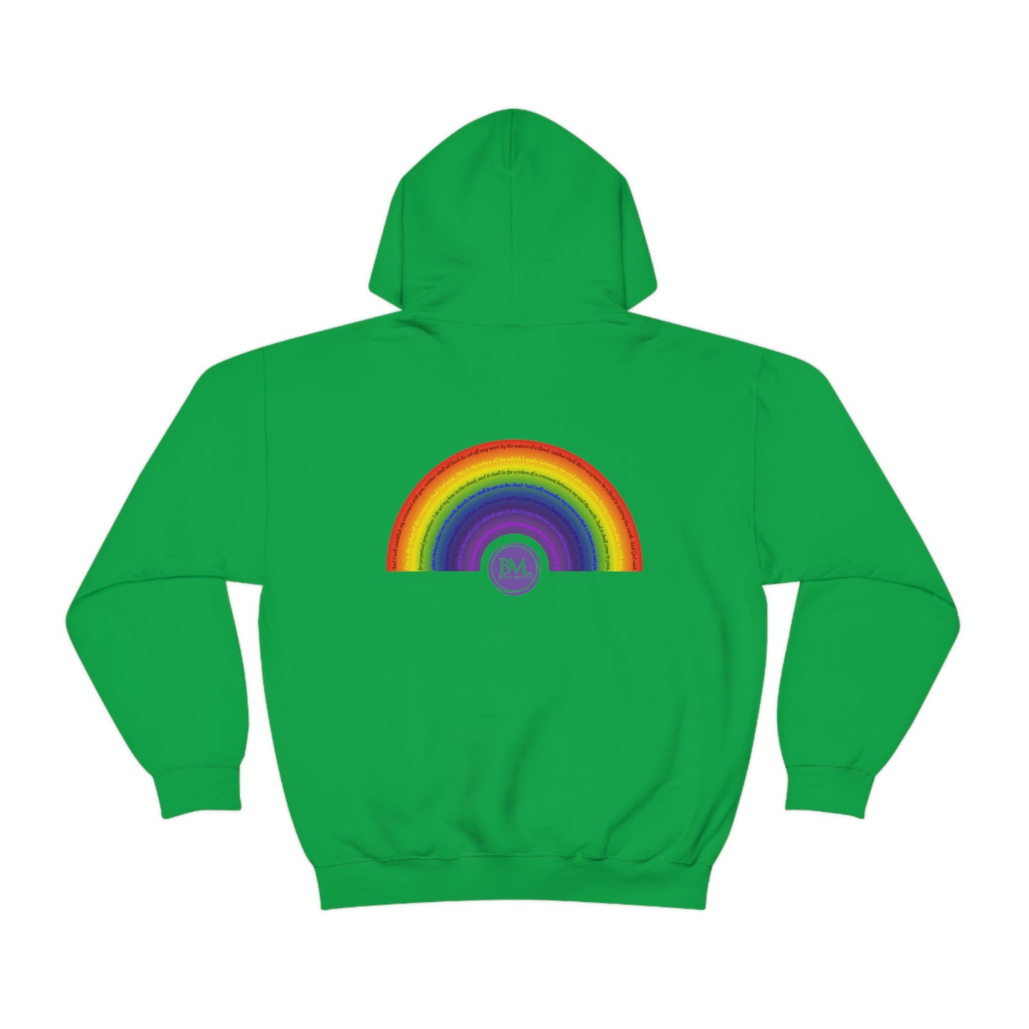 God's covenant in Biblical Scripture & in the form of His bow, A Worldwide Favorite Covenant seeing in the sky by Billions! Unisex Heavy Blend™ Hooded Sweatshirt
