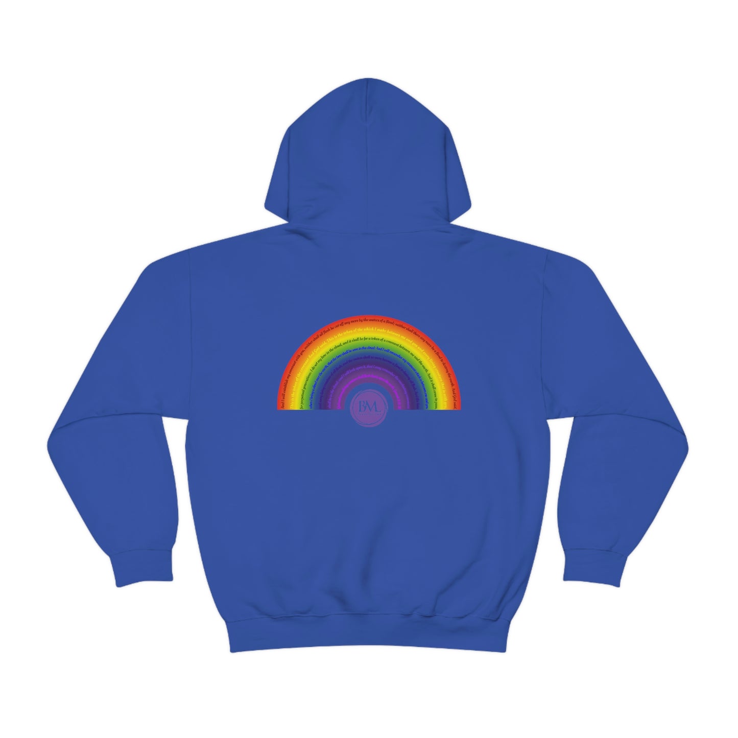 God's covenant in Biblical Scripture & in the form of His bow, A Worldwide Favorite Covenant seeing in the sky by Billions! Unisex Heavy Blend™ Hooded Sweatshirt