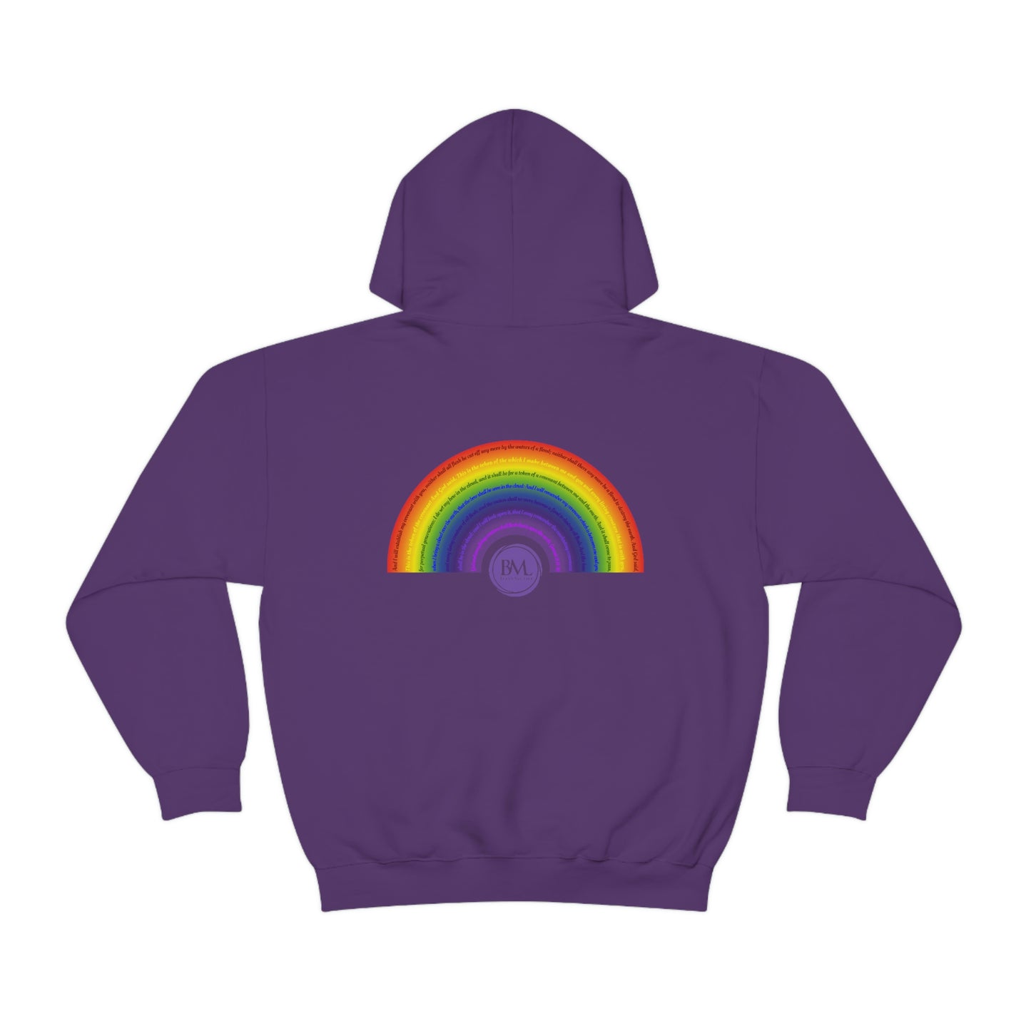 God's covenant in Biblical Scripture & in the form of His bow, A Worldwide Favorite Covenant seeing in the sky by Billions! Unisex Heavy Blend™ Hooded Sweatshirt