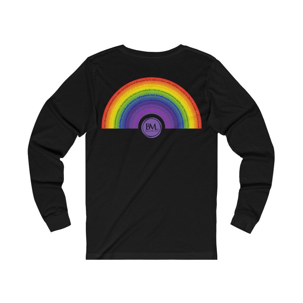 God's covenant in Biblical Scripture Solid Jersey Long Sleeve Tee - Bless My Life ™