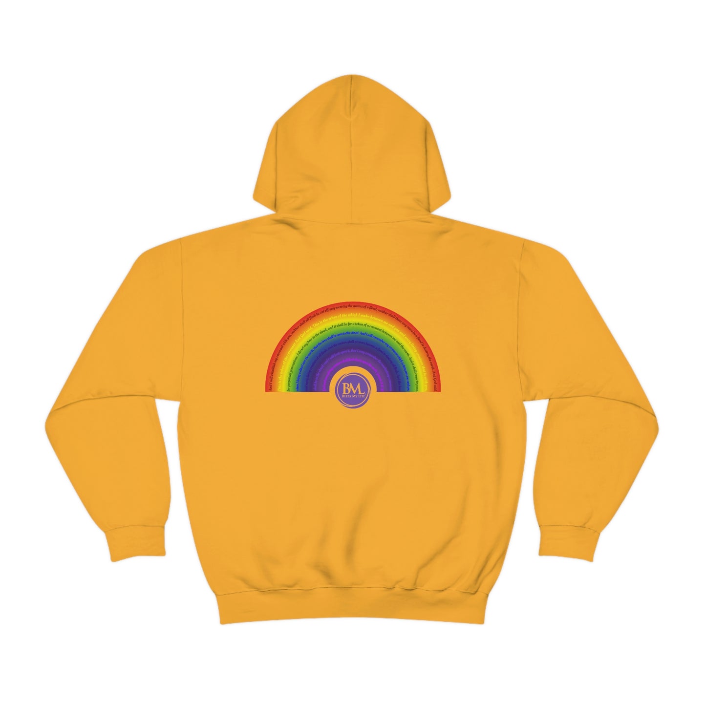 God's covenant in Biblical Scripture & in the form of His bow, A Worldwide Favorite Covenant seeing in the sky by Billions! Unisex Heavy Blend™ Hooded Sweatshirt