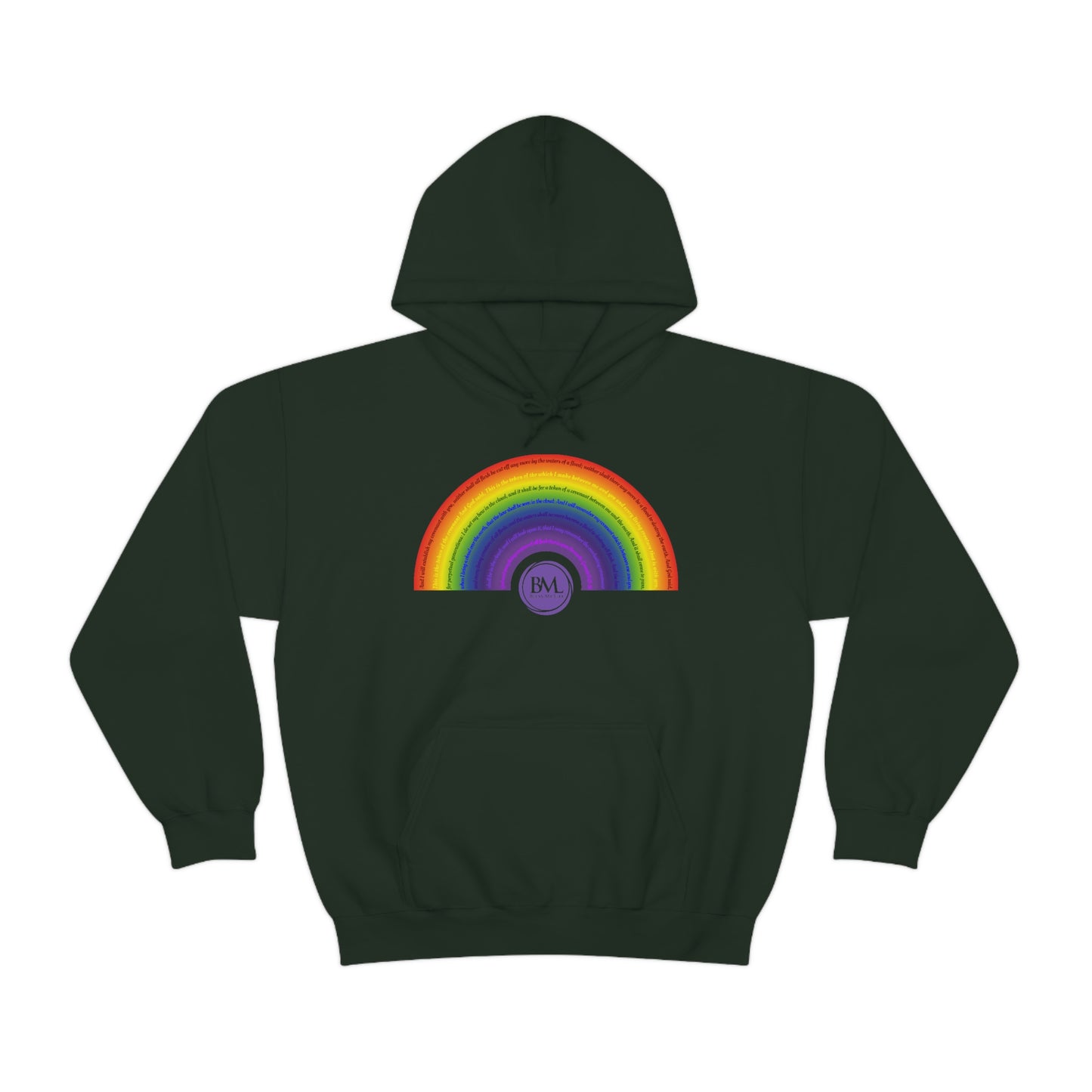 God's covenant in Biblical Scripture & in the form of His bow, A Worldwide Favorite Covenant seeing in the sky by Billions! Unisex Heavy Blend™ Hooded Sweatshirt