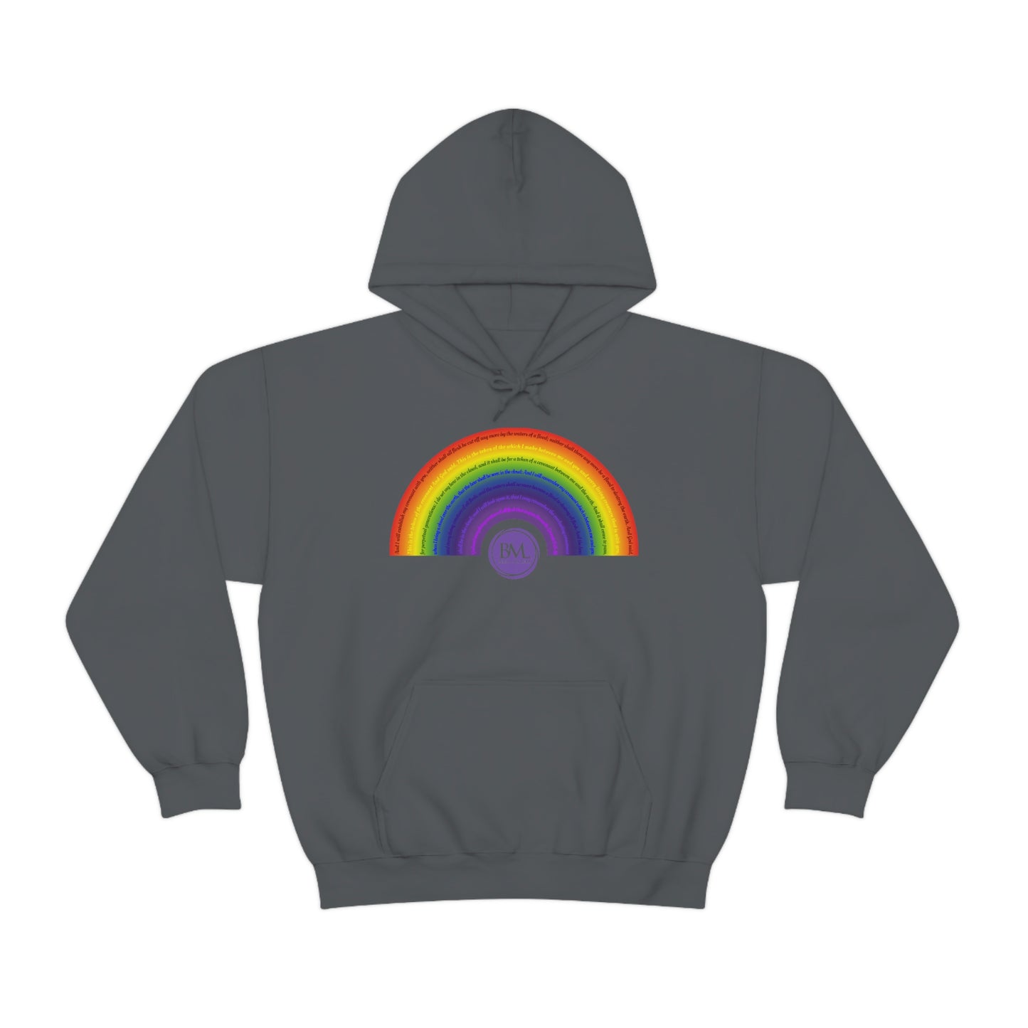 God's covenant in Biblical Scripture & in the form of His bow, A Worldwide Favorite Covenant seeing in the sky by Billions! Unisex Heavy Blend™ Hooded Sweatshirt
