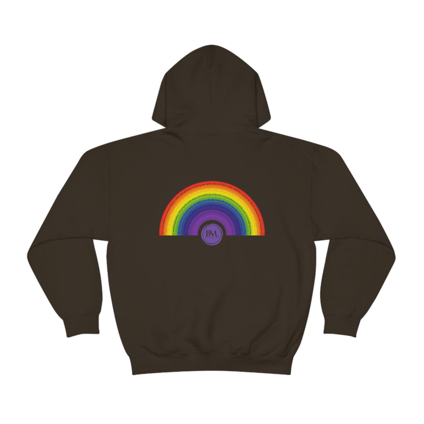God's covenant in Biblical Scripture & in the form of His bow, A Worldwide Favorite Covenant seeing in the sky by Billions! Unisex Heavy Blend™ Hooded Sweatshirt