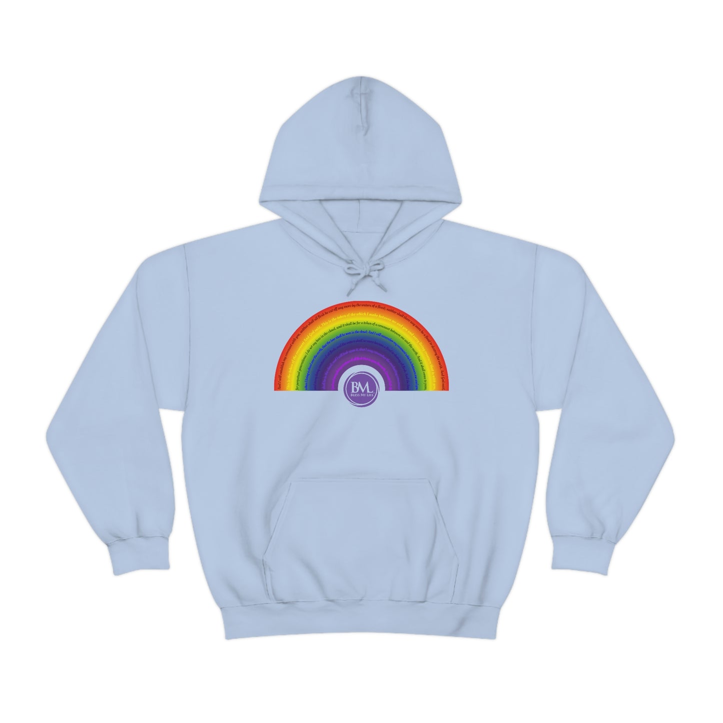 God's covenant in Biblical Scripture & in the form of His bow, A Worldwide Favorite Covenant seeing in the sky by Billions! Unisex Heavy Blend™ Hooded Sweatshirt