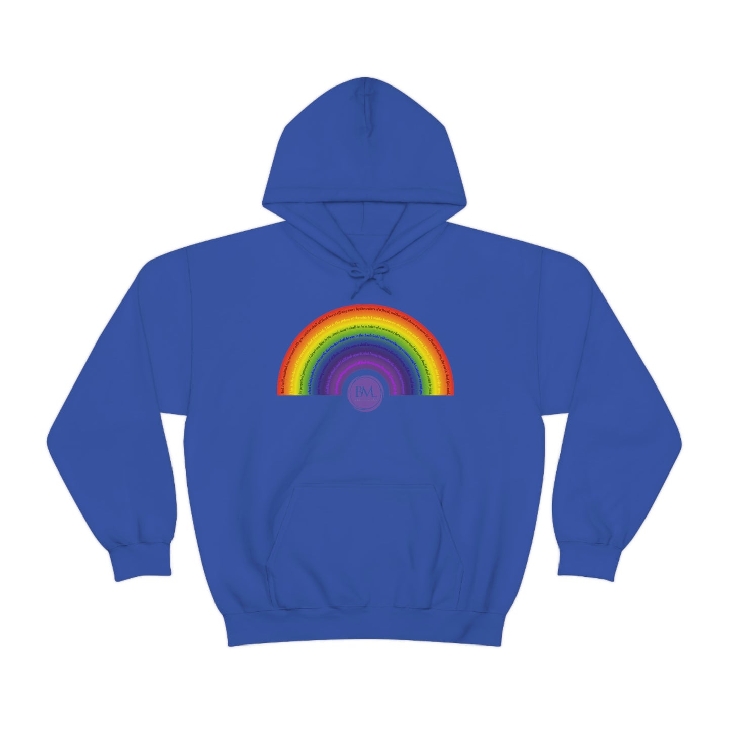 God's covenant in Biblical Scripture & in the form of His bow, A Worldwide Favorite Covenant seeing in the sky by Billions! Unisex Heavy Blend™ Hooded Sweatshirt