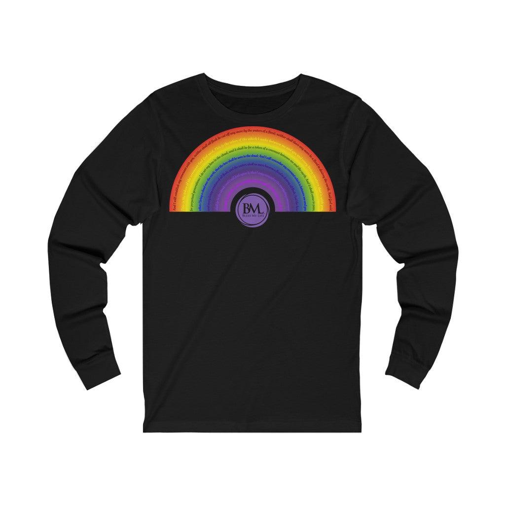 God's covenant in Biblical Scripture Solid Jersey Long Sleeve Tee - Bless My Life ™