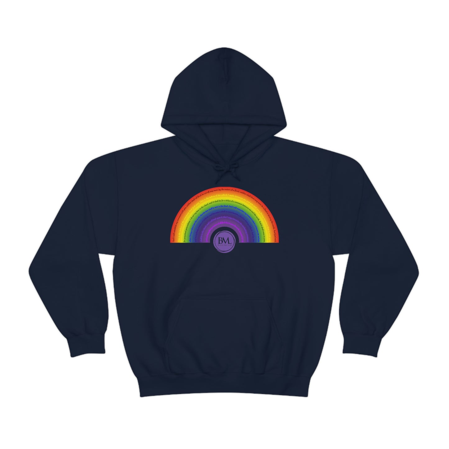 God's covenant in Biblical Scripture & in the form of His bow, A Worldwide Favorite Covenant seeing in the sky by Billions! Unisex Heavy Blend™ Hooded Sweatshirt