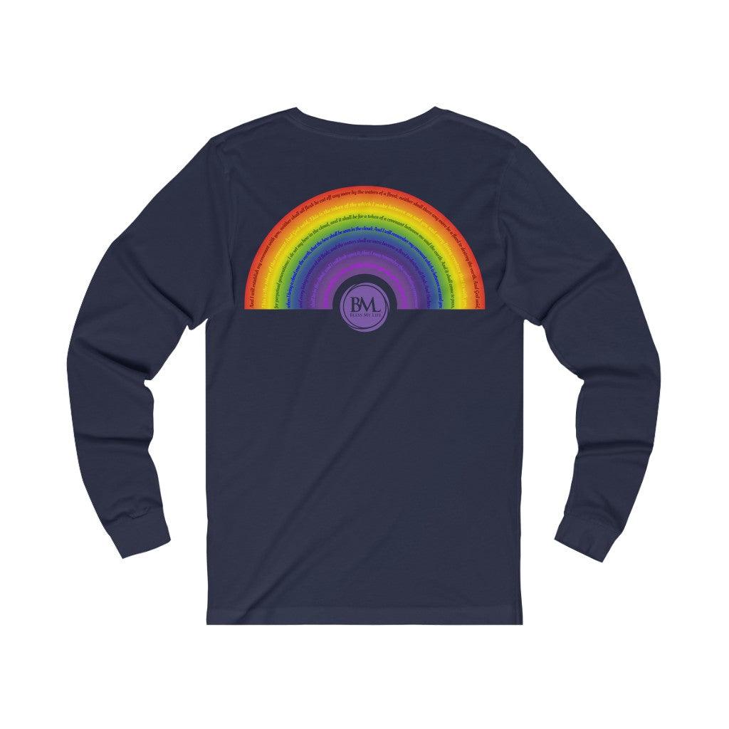 God's covenant in Biblical Scripture Solid Jersey Long Sleeve Tee - Bless My Life ™