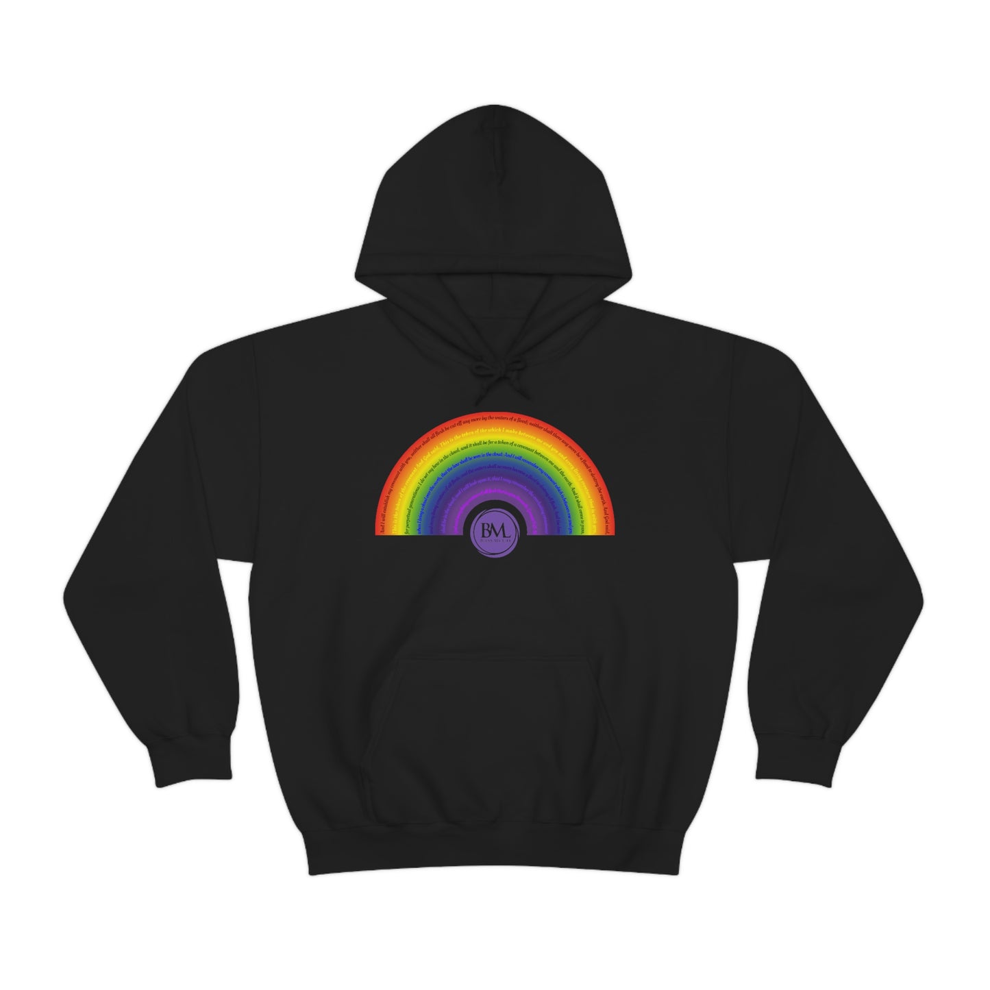 God's covenant in Biblical Scripture & in the form of His bow, A Worldwide Favorite Covenant seeing in the sky by Billions! Unisex Heavy Blend™ Hooded Sweatshirt