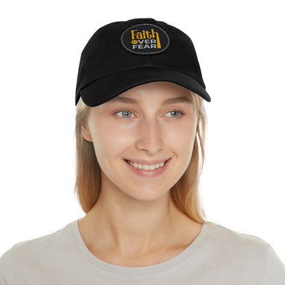 BML Faith Over Fear Leather Patch Hat