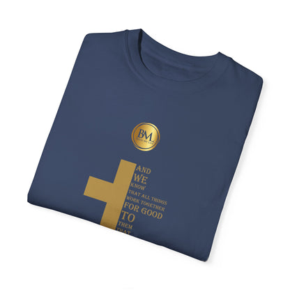 Romans 8.28 Faith Unisex Garment-Dyed T-shirt