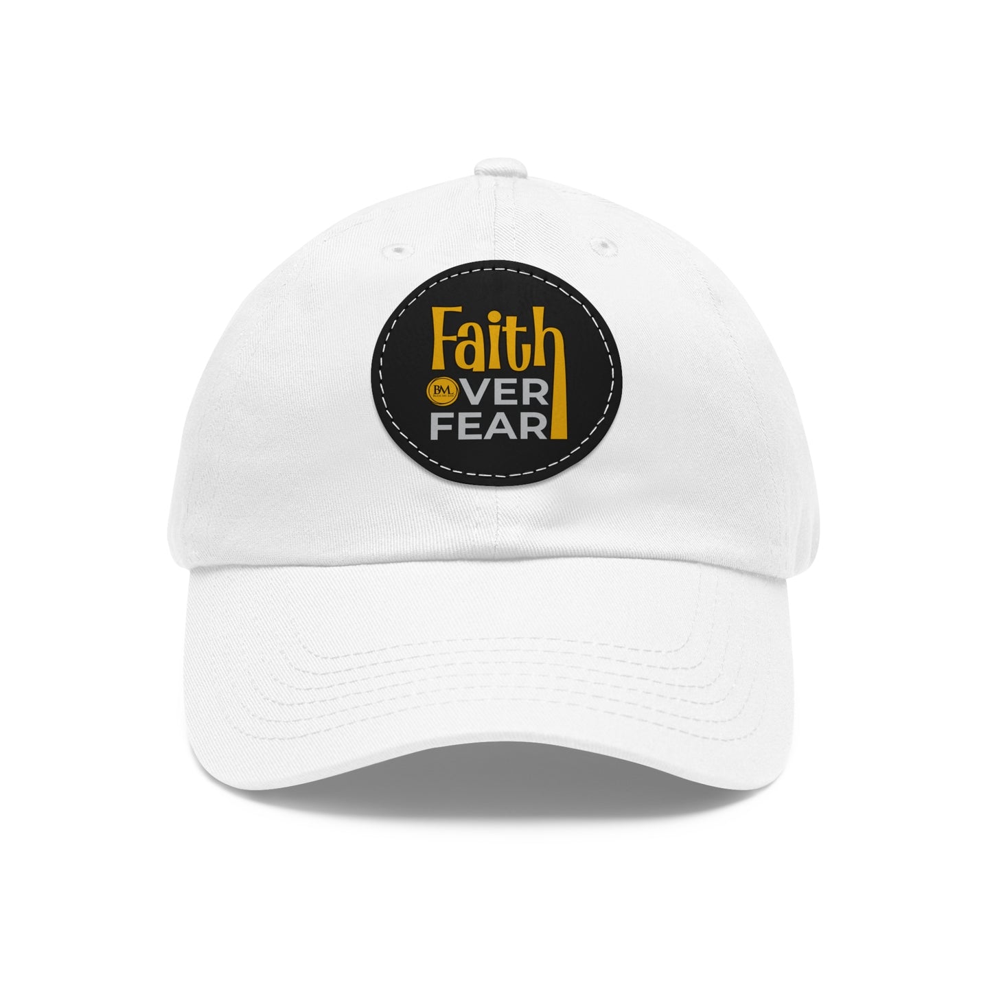 BML Faith Over Fear Leather Patch Hat