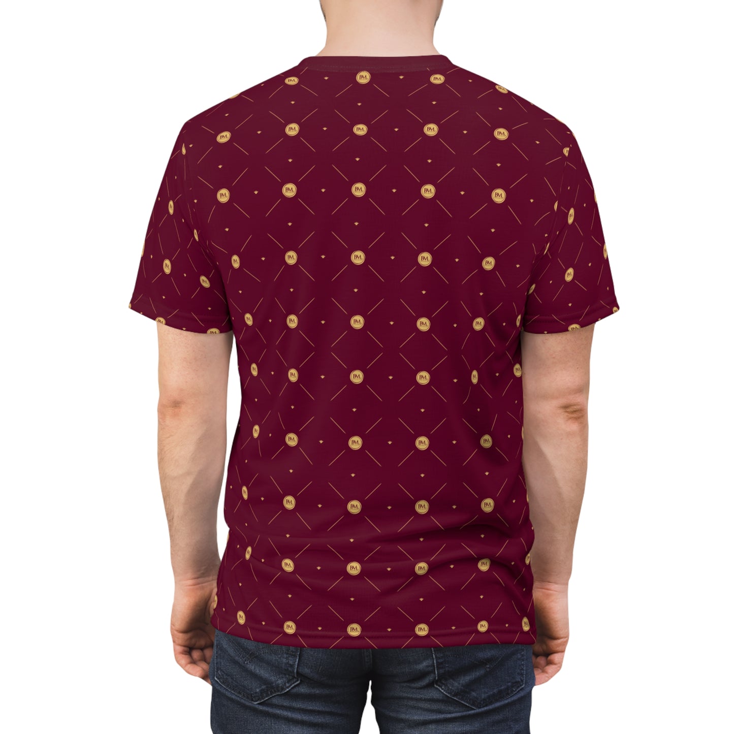 BML Luxe Pattern Cut & Sew Maroon Tee