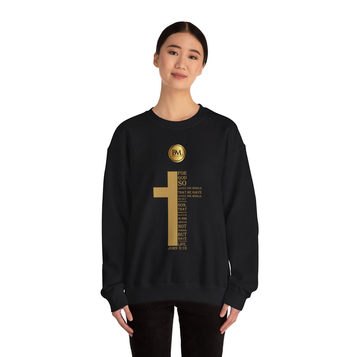 Christian T-shirt | John 3:16 Crewneck Sweatshirt | Bless My Life ®