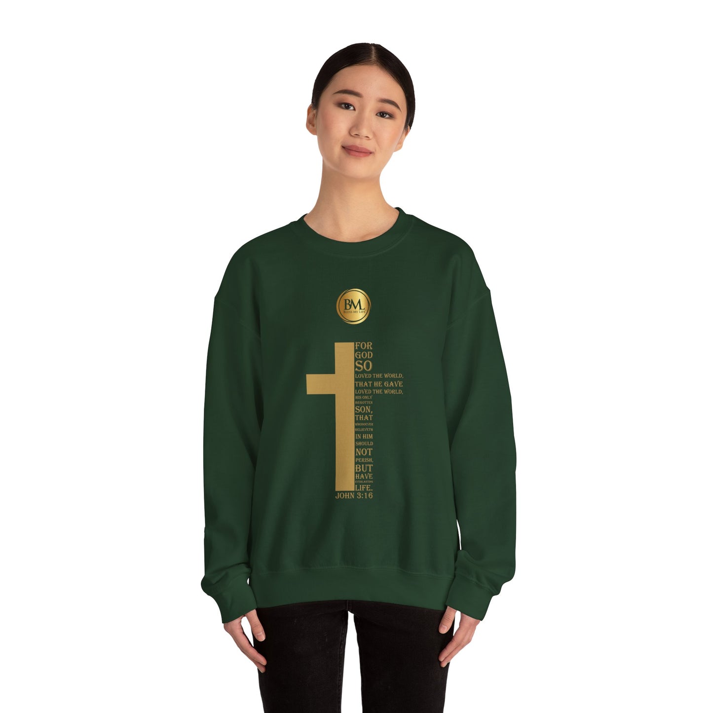 Christian T-shirt | John 3:16 Crewneck Sweatshirt | Bless My Life ®