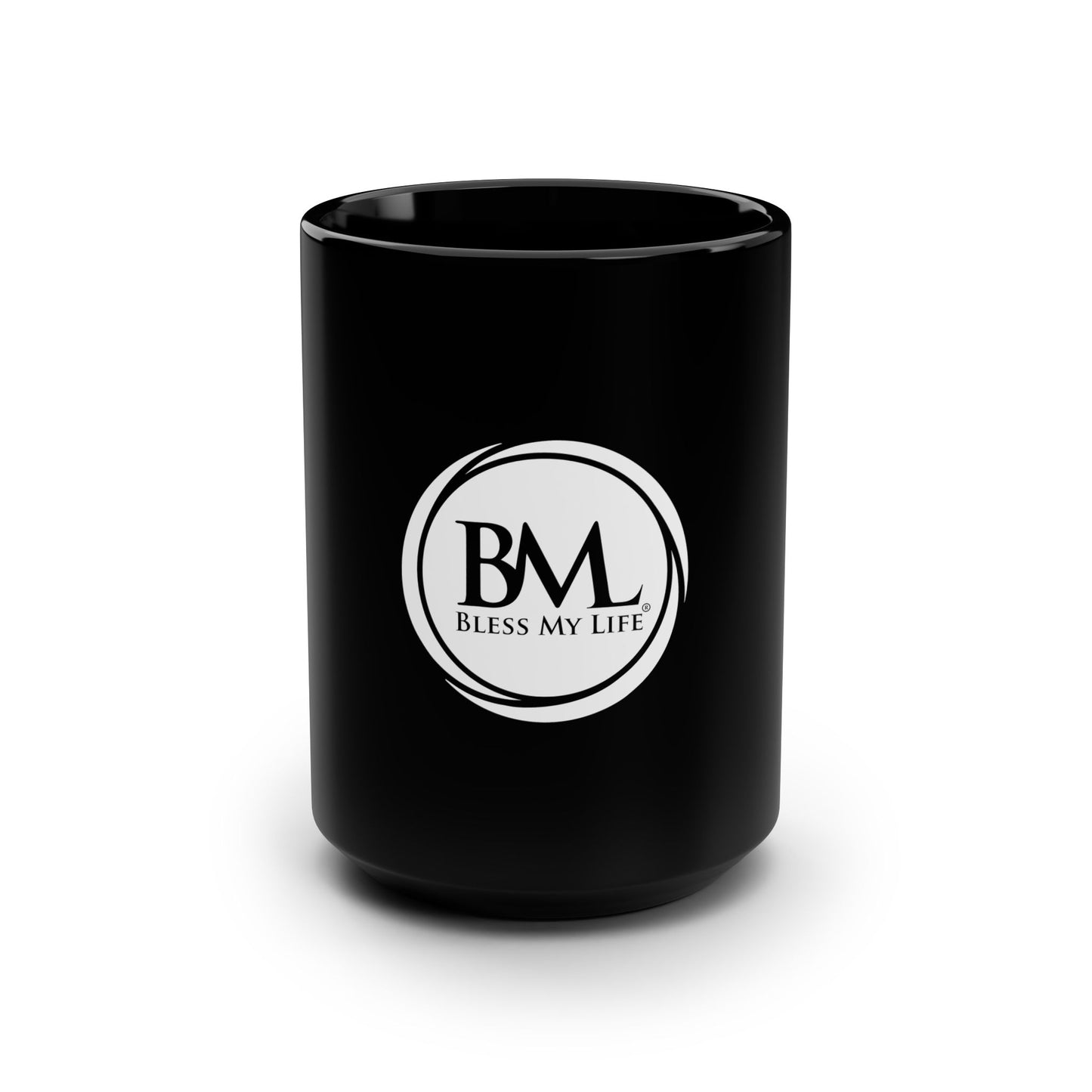 Holy Reflections Black Mug – A Cup of Faith