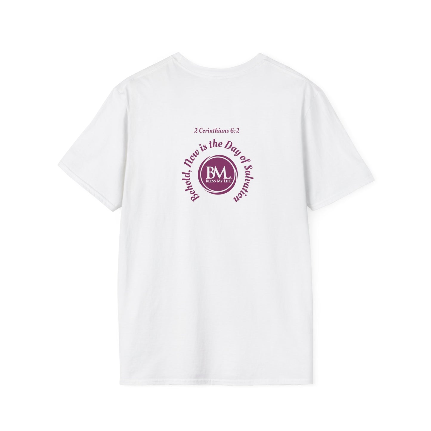 2 Corinthians 6:2 behold, now is the day of salvation, Purple Logo, Unisex Triblend Tee, A daily reminder that Salvation through Jesus is TODAY!