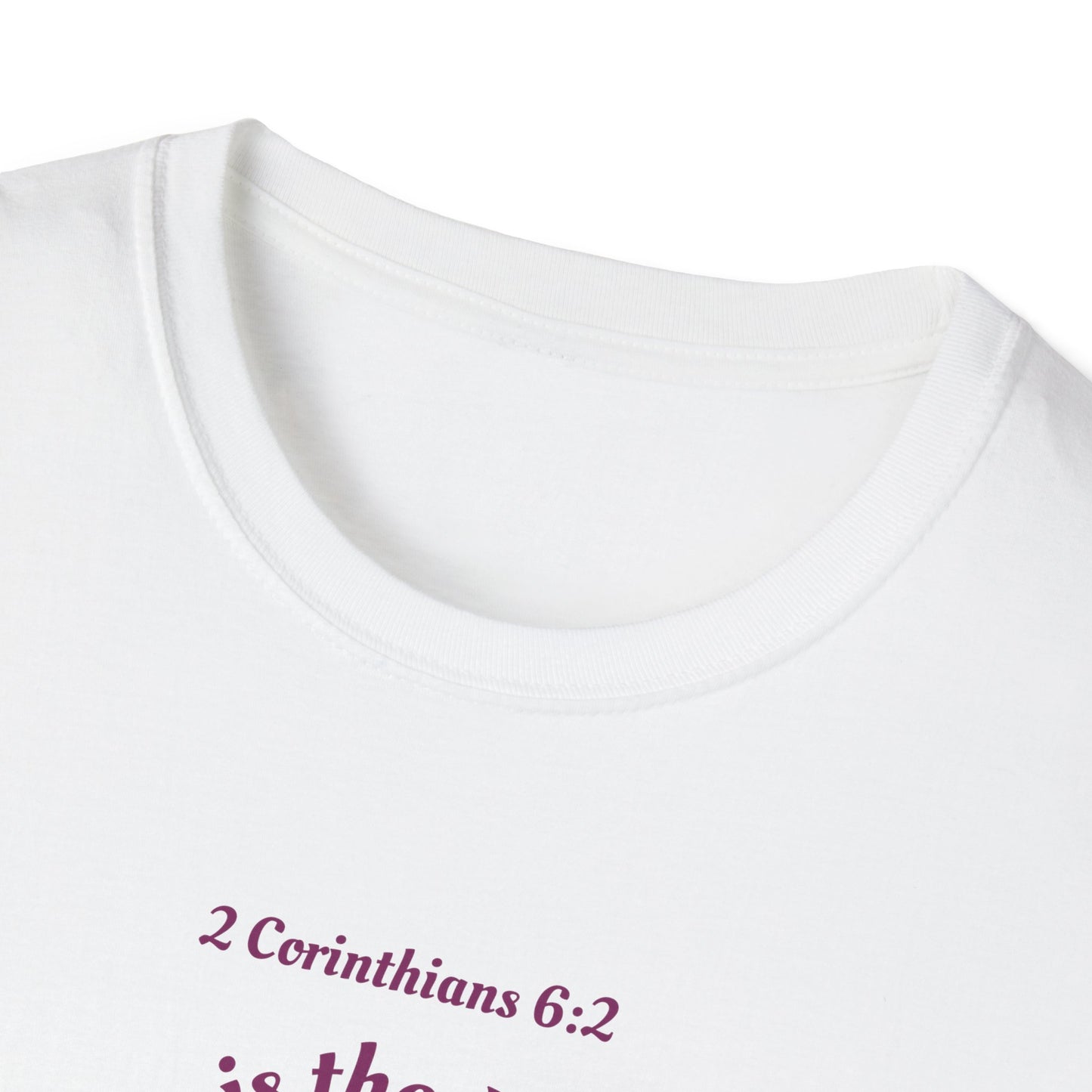 2 Corinthians 6:2 behold, now is the day of salvation, Purple Logo, Unisex Triblend Tee, A daily reminder that Salvation through Jesus is TODAY!