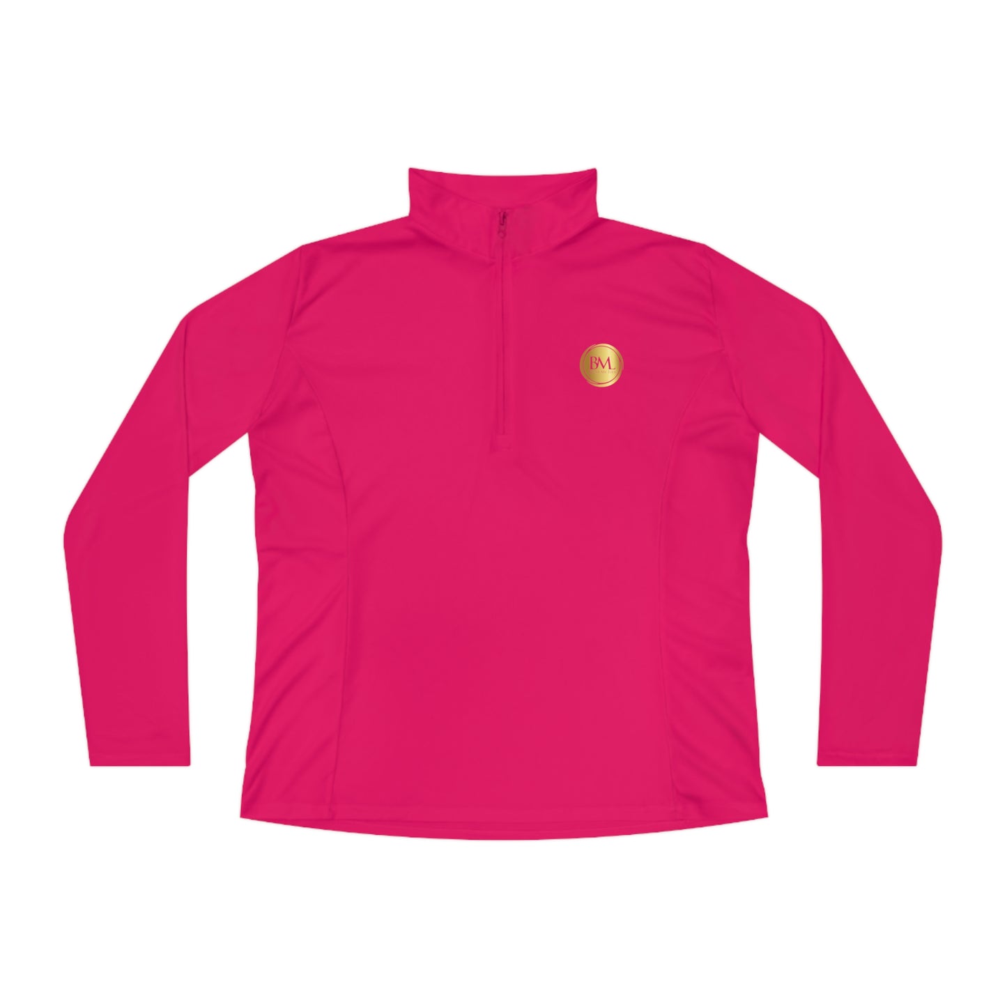 BML Ladies Quarter-Zip Pullover – Yesua & Cross Embellished