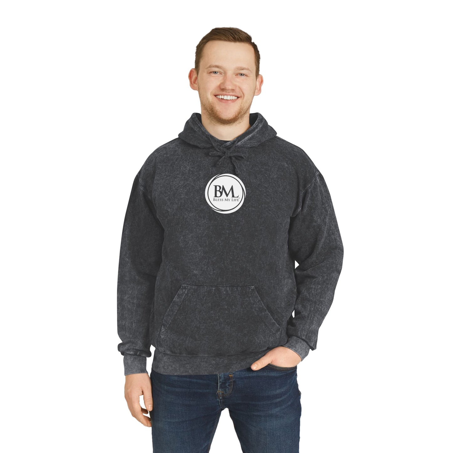 Blessed Mineral Wash Hoodie – Unisex Faith-Based Design