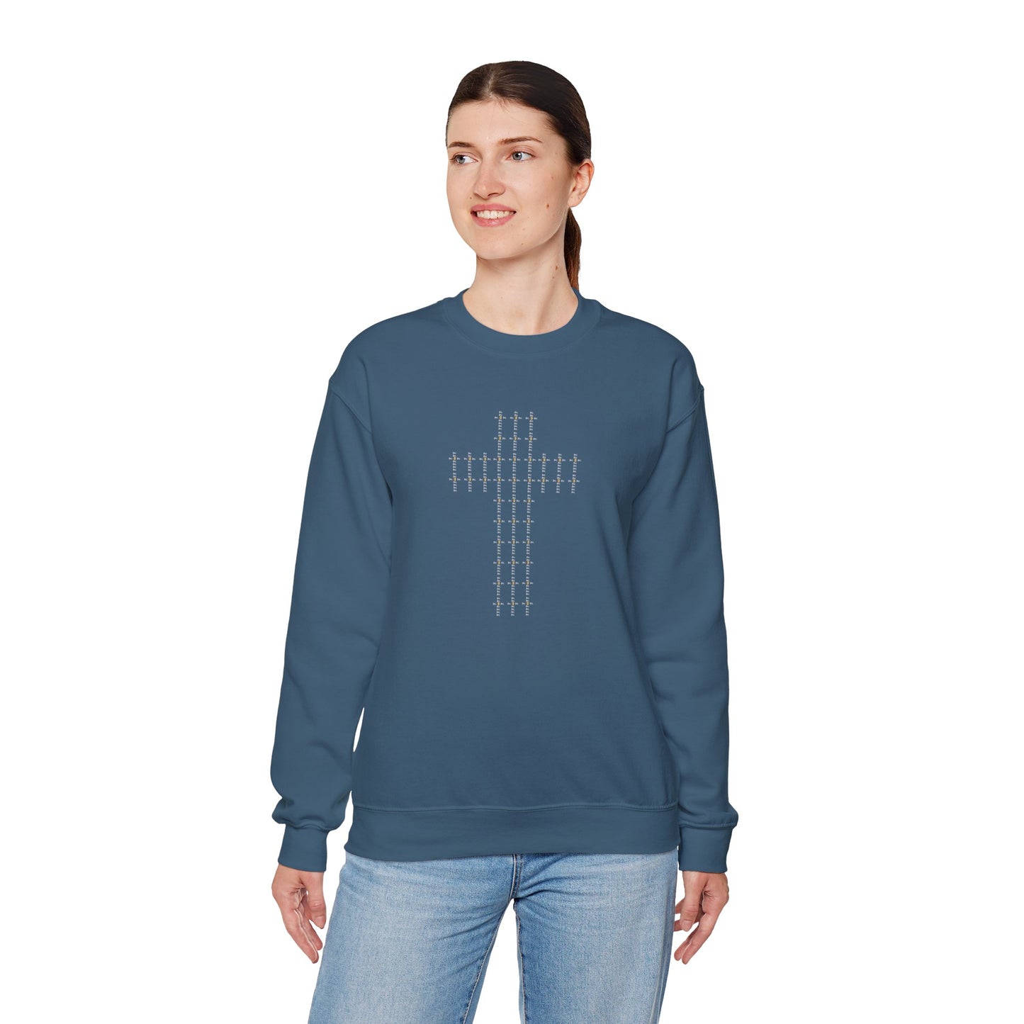 Unisex Crewneck Sweatshirt – BML Cross Logo, Heavy Blend™