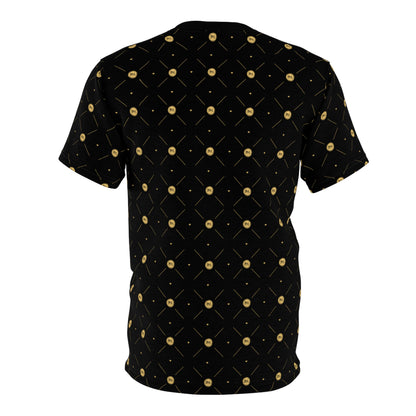 BML Luxe Pattern Cut & Sew Black Tee