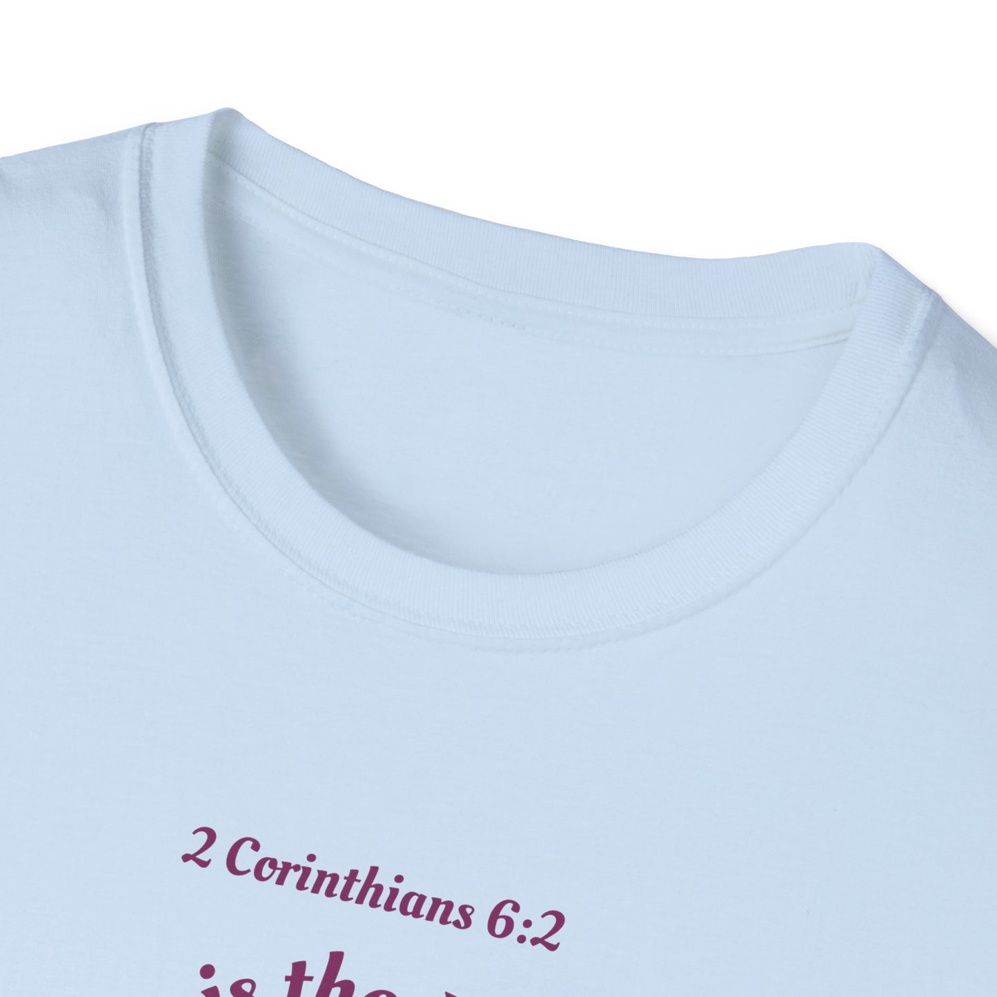 2 Corinthians 6:2 behold, now is the day of salvation, Purple Logo, Unisex Triblend Tee, A daily reminder that Salvation through Jesus is TODAY!