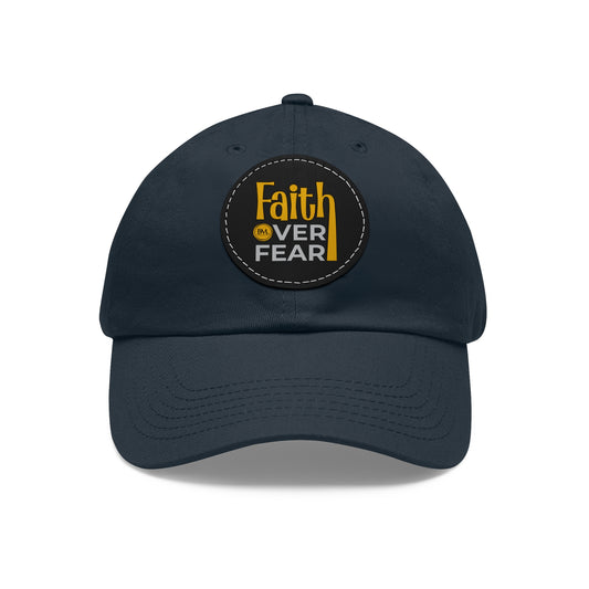 BML Faith Over Fear Leather Patch Hat