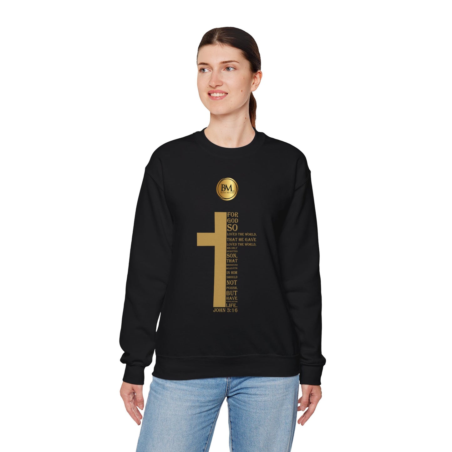 Christian T-shirt | John 3:16 Crewneck Sweatshirt | Bless My Life ®