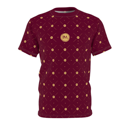 BML Luxe Pattern Cut & Sew Maroon Tee