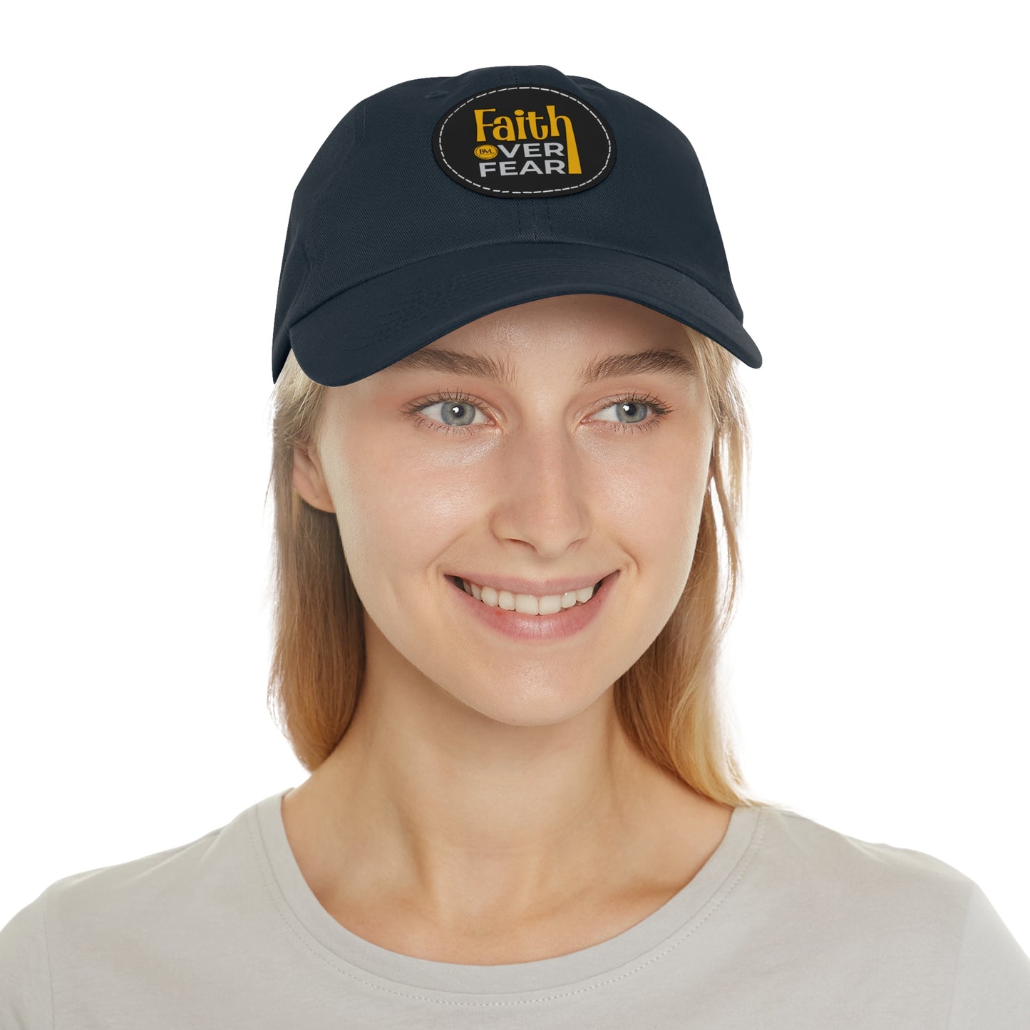 BML Faith Over Fear Leather Patch Hat