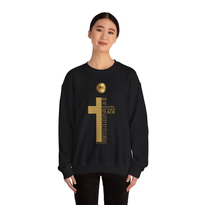 Go ye therefore, and teach all nations, baptizing them in the name of the Father, and of the Son, and of the Holy Ghost, Bless My Life ® Matthew 28:19 Crewneck Sweatshirt