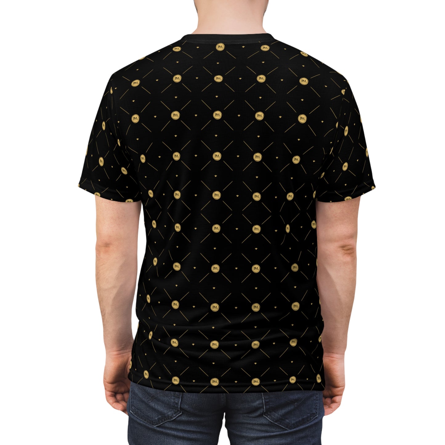 BML Luxe Pattern Cut & Sew Black Tee