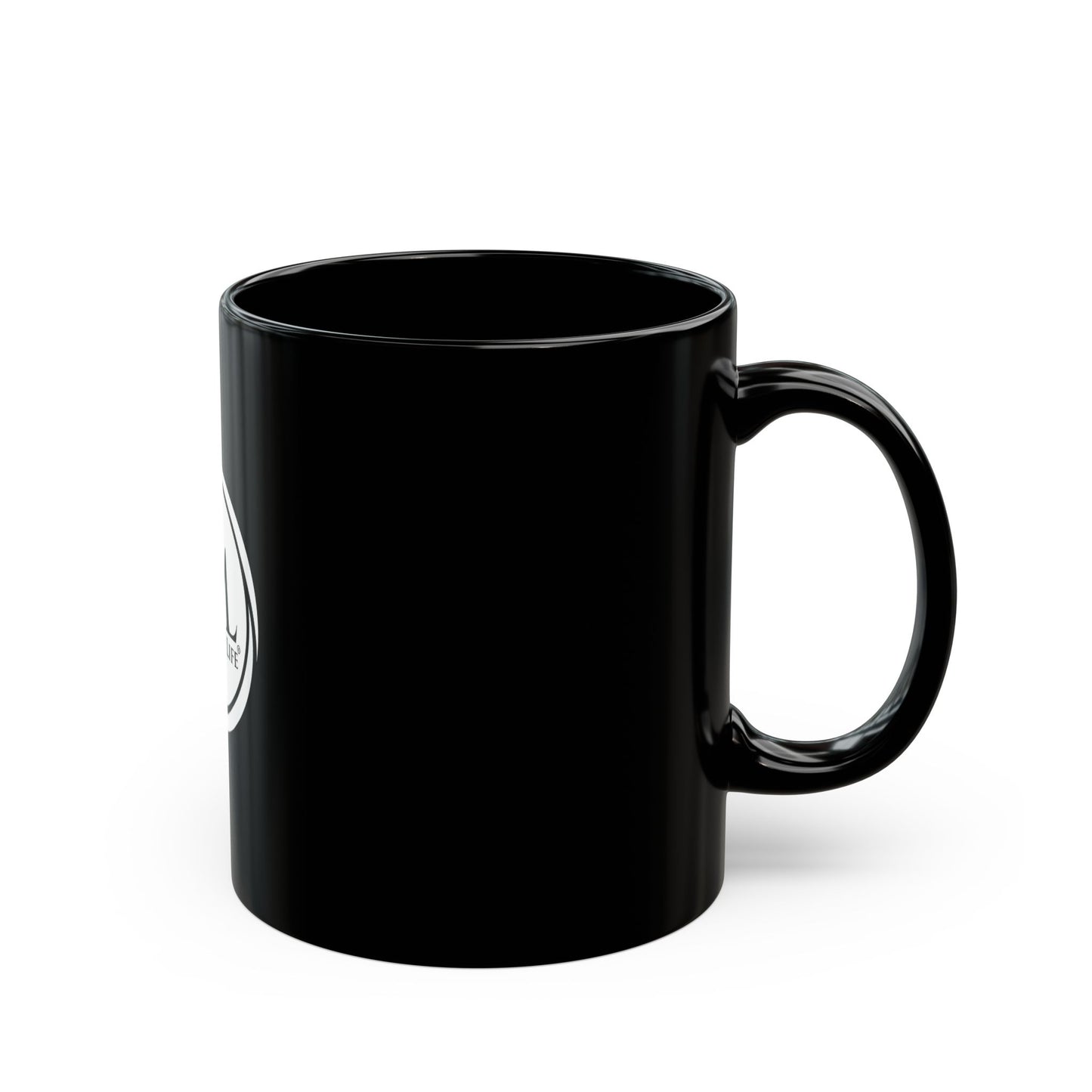 Sacred Reflection Black Mug – Filled with Faith