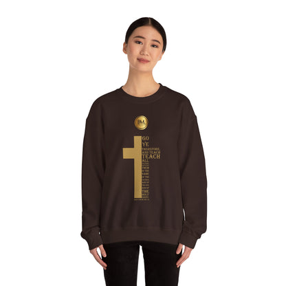 Go ye therefore, and teach all nations, baptizing them in the name of the Father, and of the Son, and of the Holy Ghost, Bless My Life ® Matthew 28:19 Crewneck Sweatshirt