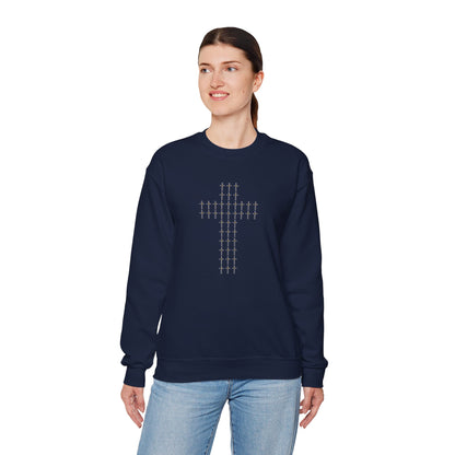 Unisex Crewneck Sweatshirt – BML Cross Logo, Heavy Blend™