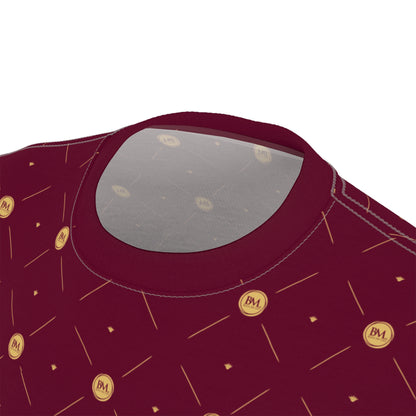 BML Luxe Pattern Cut & Sew Maroon Tee