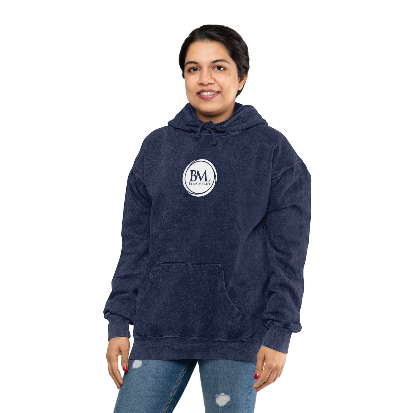 Blessed Mineral Wash Hoodie – Unisex Faith-Based Design