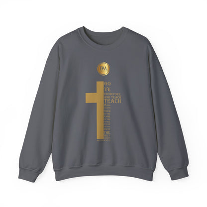 Go ye therefore, and teach all nations, baptizing them in the name of the Father, and of the Son, and of the Holy Ghost, Bless My Life ® Matthew 28:19 Crewneck Sweatshirt