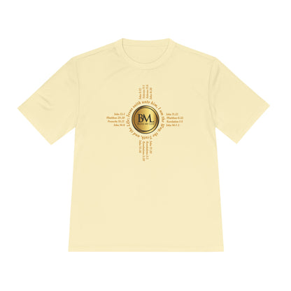 A New Mexican Favorite, King’s Strength Heavy Tee with Biblical Scriptures surrounding BML logo and in the form of the famed & respected Zia Pueblo Symbol