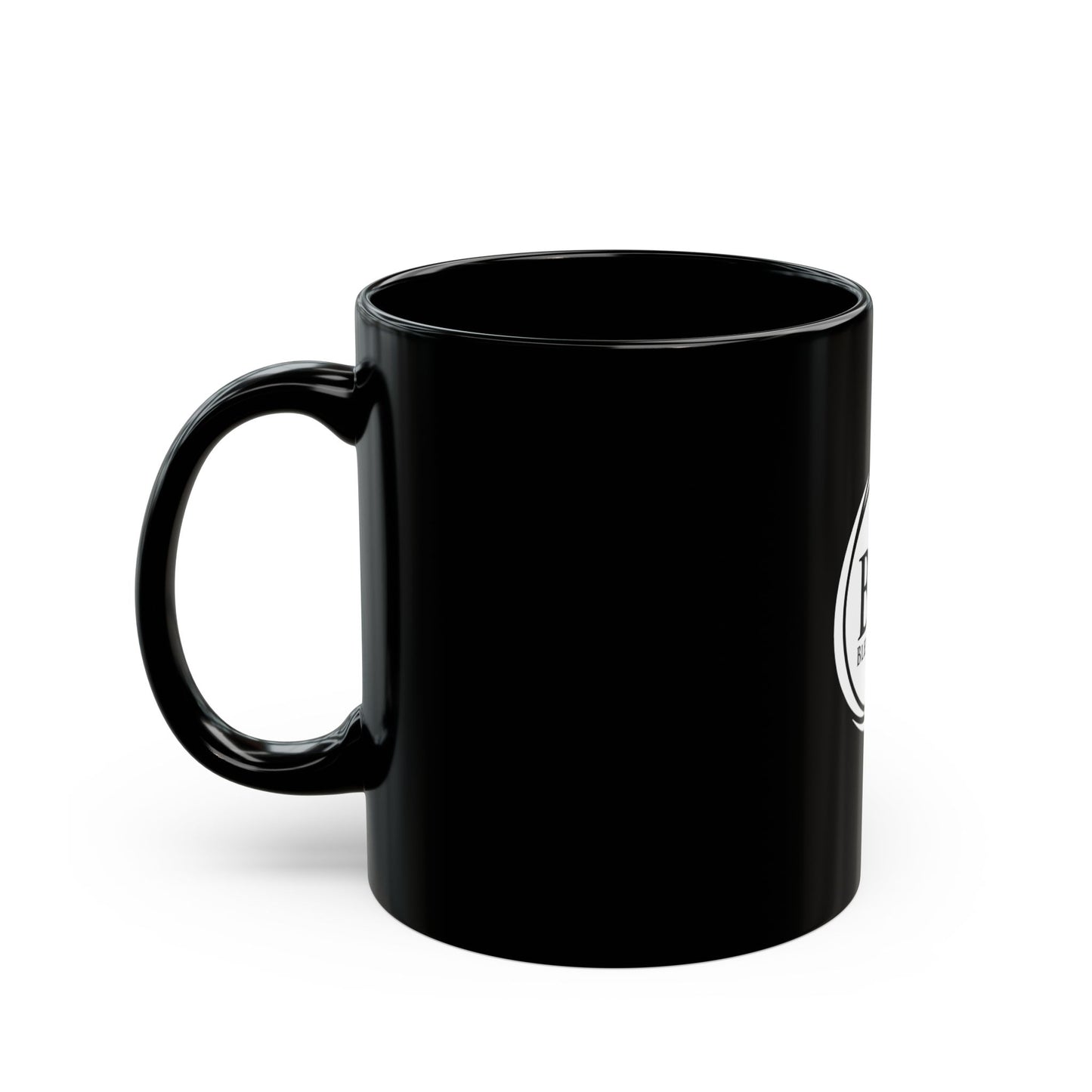 Sacred Reflection Black Mug – Filled with Faith