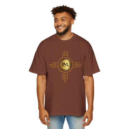 A New Mexican Favorite, Strength in Christ Performance Tee with Biblical Scriptures surrounding BML logo and in the form of the famed & respected Zia Pueblo Symbol