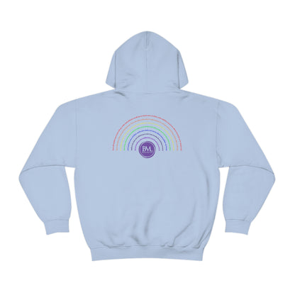 God's covenant in Biblical Scripture & in the form of His bow, the Rainbow. A Worldwide Favorite Covenant seeing in the sky by Billions! Unisex Heavy Blend™ Hooded Sweatshirt