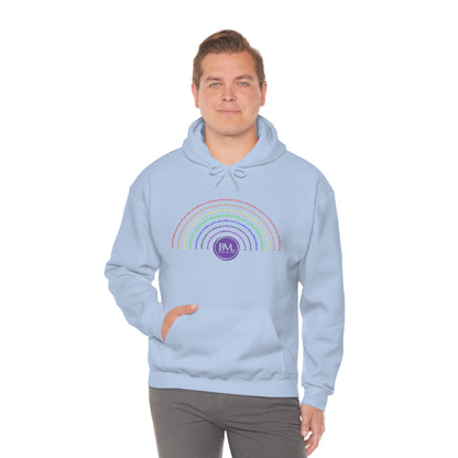 God's covenant in Biblical Scripture & in the form of His bow, the Rainbow. A Worldwide Favorite Covenant seeing in the sky by Billions! Unisex Heavy Blend™ Hooded Sweatshirt