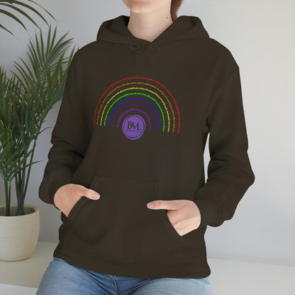 God's covenant in Biblical Scripture & in the form of His bow, the Rainbow. A Worldwide Favorite Covenant seeing in the sky by Billions! Unisex Heavy Blend™ Hooded Sweatshirt